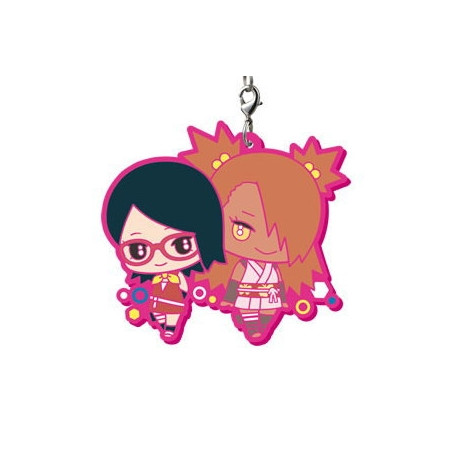 Boruto Naruto Next Generation - Keychain Sarada et Chocho Rubber Mascot
