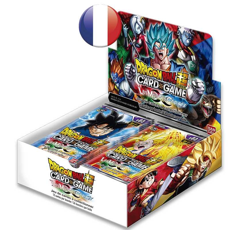 Dragon Ball Super Card Game Les Mondes Croisés Boite de 24 Boosters VF Série 3