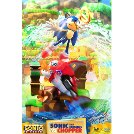 Sonic The Hedgehog - Diorama Sonic VS Chopper Figure