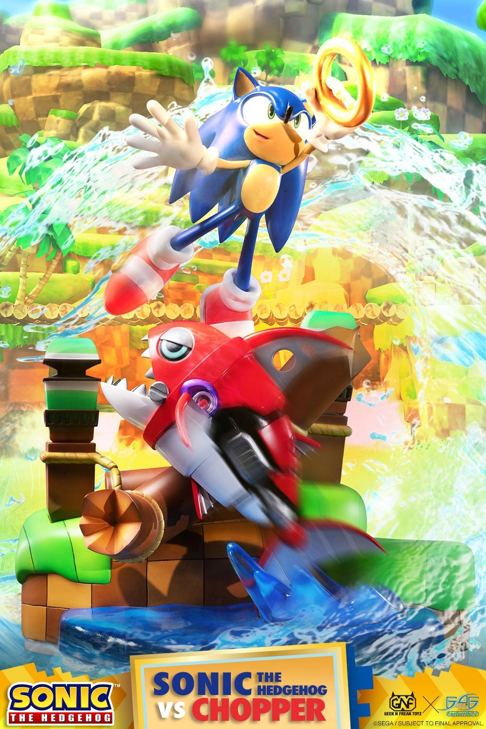 Sonic The Hedgehog - Diorama Sonic VS Chopper Figure