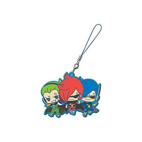 One Piece - Strap Vinsmoke Ichiji, Niji & Yonji Capsule Rubber Mascot