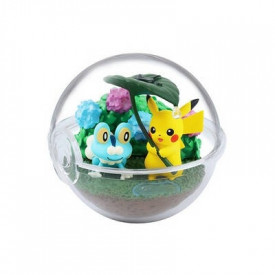Pokemon – Figurine Grenousse & Pikachu Pokéball Terrarium Collection Four Seasons