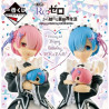 Re Zero - Pack 10 Lots - Figurine + Coussins + Goodies Ichiban Kuji ~Happy Birthday Rem & Ram!~