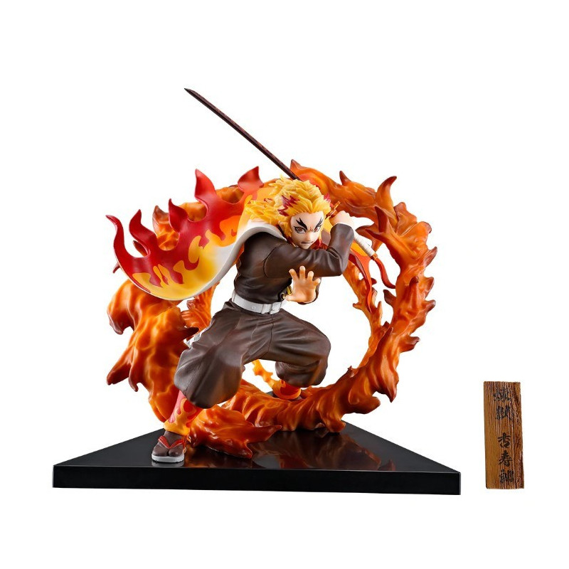 Kimetsu No Yaiba - Pack Figurine Rengoku Kyojuro Last One & Goodies Ichiban Kuji Demon Slayer Hold The Sword At Dawn