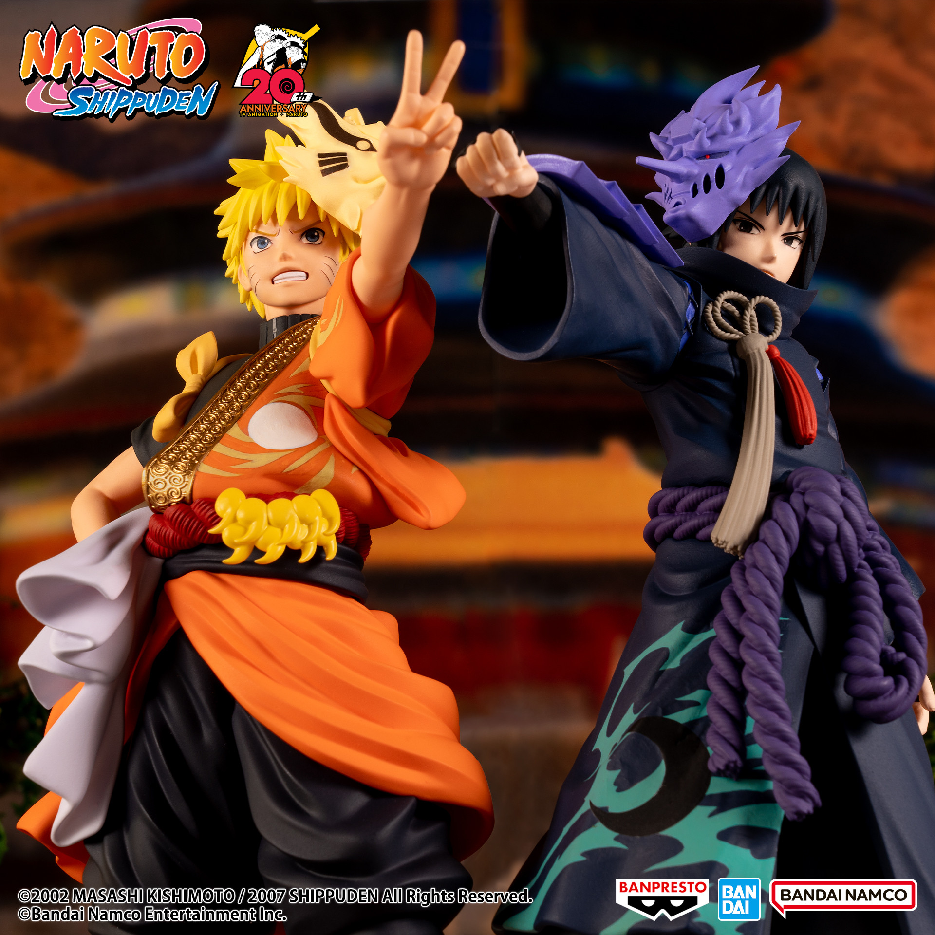 Naruto Shippuden - Pack Figurines Naruto Uzumaki & Sasuke Uchiha 20th 