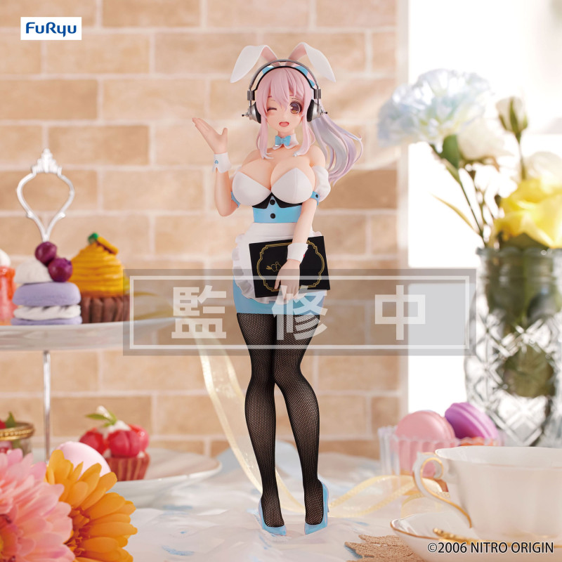 Super Sonico - Figurine Sonico BiCute Bunnies Waitress  Light Blue Color Ver.