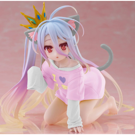 No Game No Life - Figurine Shiro Desktop Cute Cat Ear Shirt Ver.